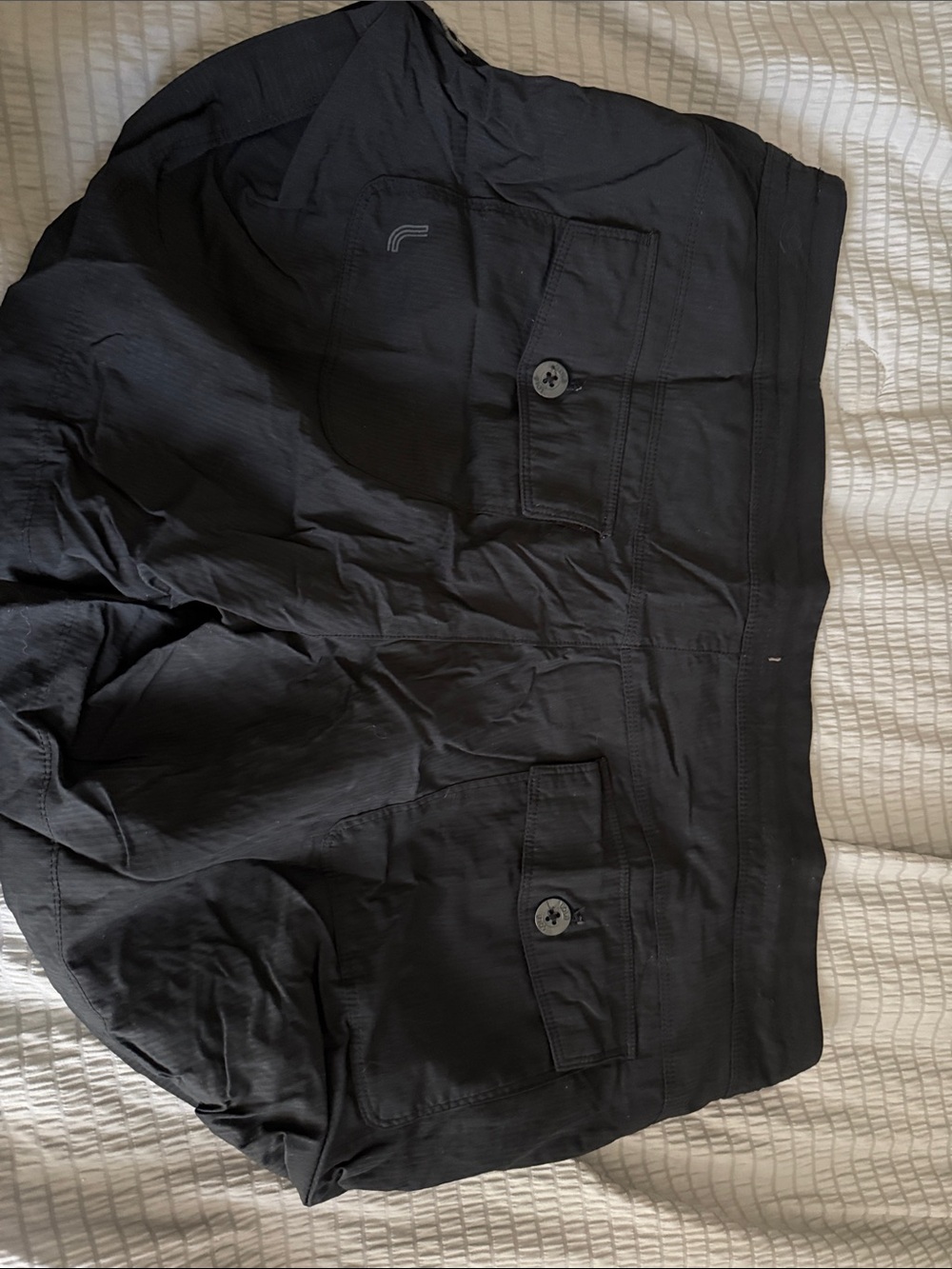 Lole Black Shorts with Yellow Waist Tab - Picture 3 of 4